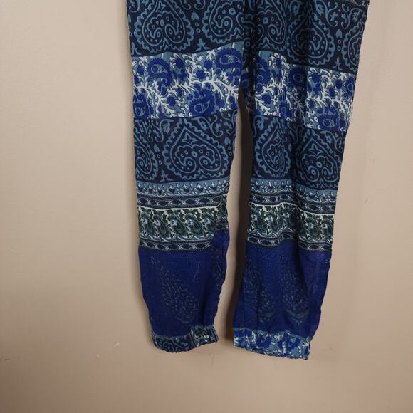 Raga Pull on Joggers in Blue Paisley Size S - Picture 4 of 8